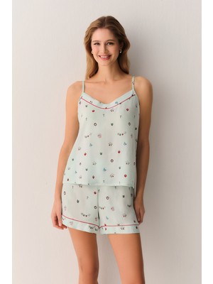 Suwen Smile Atlet Şort Pijama Takımı