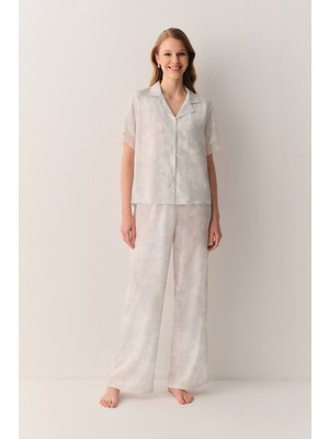 Suwen Siamore Gömlek Yaka Pijama Takımı