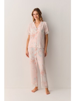 Suwen Nicole Gömlek Yaka Pijama Takımı
