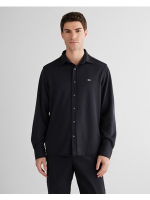 Gant Erkek Siyah Standart Fit  Gömlek 3825393T.5