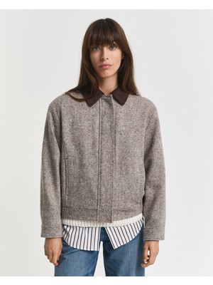 Gant Kadın Kahverengi Regular Fit Yün Ceket 4700391.202