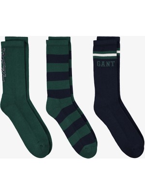 Gant Unisex Yeşil Standart 3'lü Fit  Çorap 9925301T.374