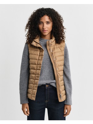 Gant Kadın Kaverengi Regular Fit Dik Yaka Kaz Tüyü Yelek 4700480.213