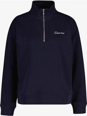 Gant Kadın Lacivert Yarım Fermuarlı Sweatshirt 4202563.433