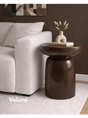 Velura Home Living Fargo Mantar Yan Sehpa - Koyu Ceviz