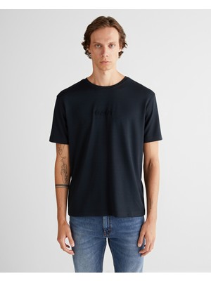 Gant Erkek Siyah Bisiklet Yaka T-Shirt 2325372T.5