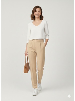 Ekol Gizli Düğmeli Dar Paça Pantolon 1186