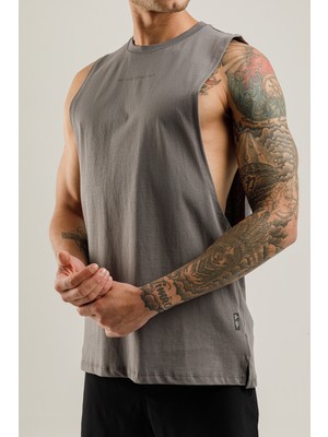 Airlife Better Self Derin Kol Ağızlı ve Pamuklu Erkek Atleti Smoked