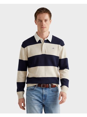 Gant Erkek Lacivert Regular Fit Polo Yaka Triko 8040224.433