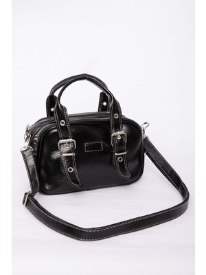 DMC Kemer Detaylı El & Omuz Çantası Siyah