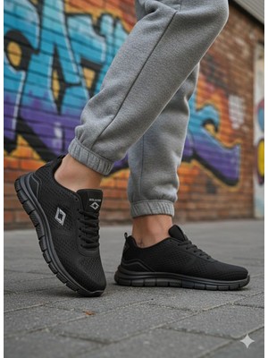 Solazer Erkek Siyah Sneaker Günlük Yürüyüş Spor Ayakkabı 063