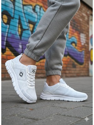 Solazer Erkek Beyaz Sneaker Günlük Yürüyüş Spor Ayakkabı 063