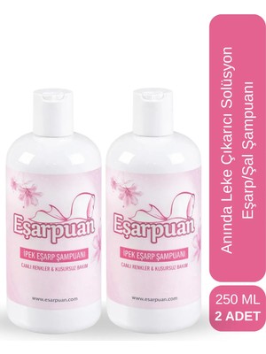 EŞARPUAN- 2 Adet ipek Şal Eşarp Şampuanı- Anında Leke Çıkaran Solüsyon (2 ADET X 250ML)