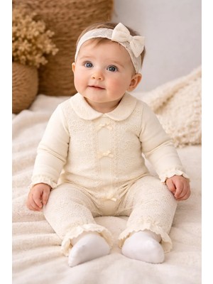 My Baby Kumsal CAYZEN Purelace Kız Tulum Bandanalı 0 - 3 ay  1126
