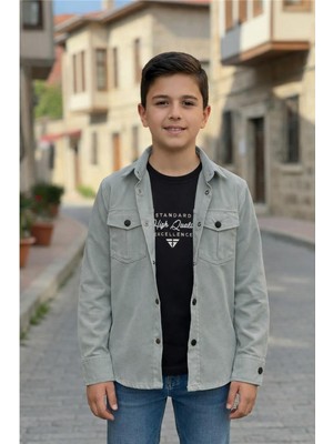 Pina Kids Erkek Çocuk Çıtçıtlı Gömlek Tişört Üst Takım