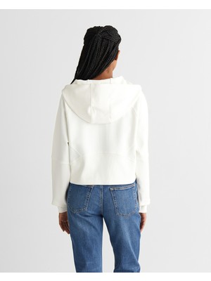 Gant Kadın Beyaz Regular Fit Kapüşonlu Sweatshirt 42525318T.113