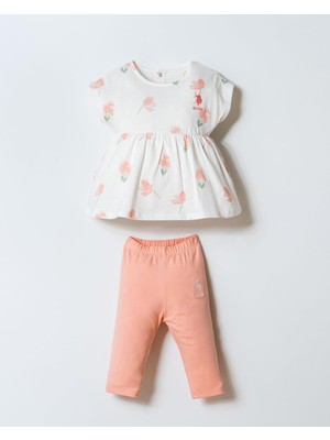 USB2986 - Bey. Pudra - U.s Polo Assn. Kız Bebek T-Shırt Takım