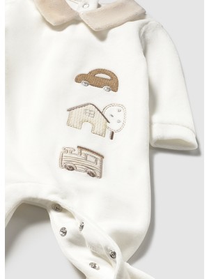 Mayoral Yenidoğan Erkek Araba Desenli Kadife Tulum