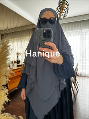 Hanique Füme Şifon  Sufle Hazır Düz Şal Kaymaz Hafif Dökümlü Günlük Özel Gün