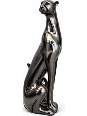 Noya Lighting Dekoratif Objeler - Modern Dekor Ürünleri -Kedi Figürü - Kedili Biblo - Metal Lüks Dekoratif 45CM