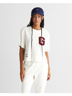 Gant Kadın Krem Relaxed Fit T-Shirt 42325313T.113