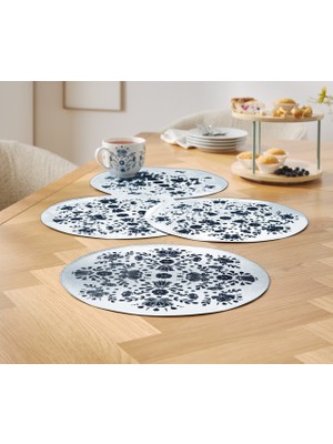 Tchibo Amerikan Servis, 4lü, Yuvarlak, Baskılı