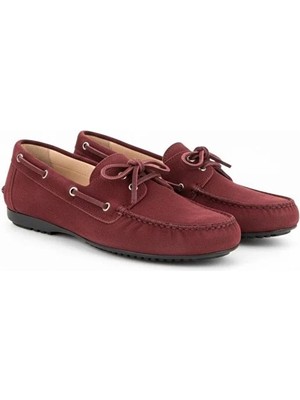 Ne&Ve Shoes Süet Hakiki Deri Kadın Bağcıklı Loafer Ayakkabı