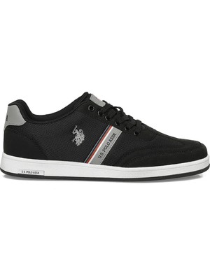 U.s. Polo Assn. Kares 6fx Siyah Erkek Sneaker Suni Deri Düz Taban ile Şık Tasarım