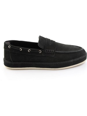 Bambi Siyah Hakiki Deri Erkek Loafer Ayakkabı E01698090201