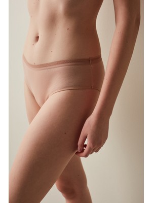 Penti Bej Easy Pamuklu Trim Hipster Külot