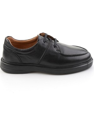 Bambi Siyah Hakiki Deri Erkek Casual Ayakkabı E01595024243