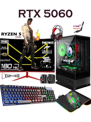 Apphirex TC556 Ryzen 5 5500 32GB Ram 1tb M2 SSD RTX5060 24'' 240Hz Masaüstü Oyuncu Bilgisayarı