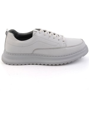 Bambi Beyaz Hakiki Deri Erkek Sneaker E01535415003