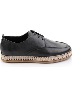 Bambi Siyah Hakiki Deri Erkek Casual Ayakkabı E01054300003