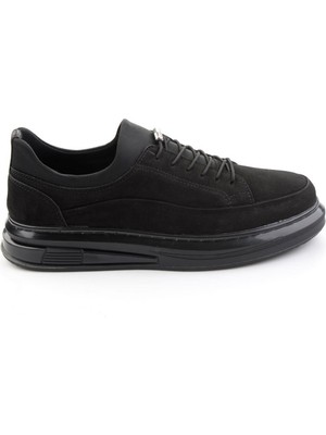 Bambi Siyah Hakiki Deri Erkek Casual Ayakkabı E01535411201