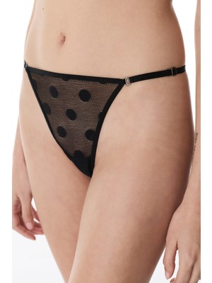 Penti Siyah Adjustable G-String Külot