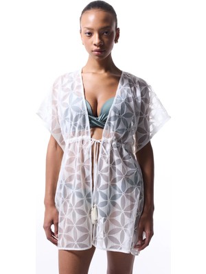 Penti Gardenya West Brode Çiçekli Püskül Detaylı Kaftan