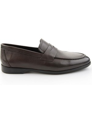 Bambi Kahve Hakiki Deri Erkek Klasik Ayakkabı E01054400840