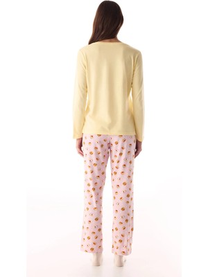 Penti Breakfast Yiyecek Desenli Uzun Kollu Pantolon Pijama Takımı