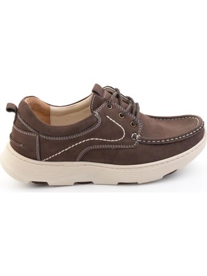 Bambi Kahve Hakiki Deri Erkek Casual Ayakkabı E01018080401