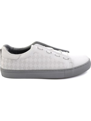Bambi Beyaz Hakiki Deri Erkek Sneaker E01535125703