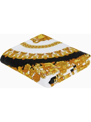 Versace Home Medusa Logolu Siyah %100 Pamuk, Italyan Tasarımı Banyo Havlusu