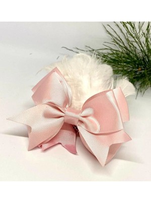 Kirpi Toka El Yapımı Pembe Tüylü Kız Çocuk Saç Tokası