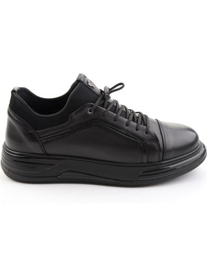 Bambi Siyah Hakiki Deri Erkek Sneaker E01080217043