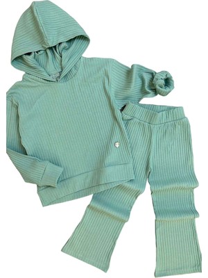 Riccotarz Kız Çocuk Kapüşonlu Sweatshirt Beli Lastikli Fitilli Caen Alt Üst Takım