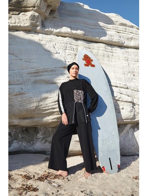 Adasea 1117 Kınley Uzun Kollu Tesettür Mayo