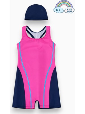 My Kids Wear Kız Çocuk Deniz Yüzücü Mayoları 5-16 Yaş 12605