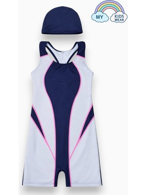 My Kids Wear Kız Çocuk Deniz Yüzücü Mayoları 5-16 Yaş 12604