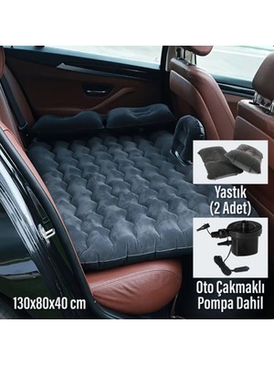 Trend Maison Black Island Araç Içi Şişme Yatak Araba Arka Koltuk Yatağı Siyah 130X80 cm + Pompa