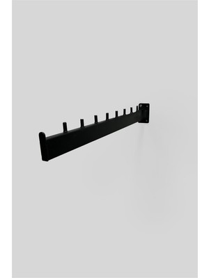 Modern Raf Duvara Monte Düz Siyah Baston